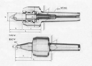 Центр Вращающийся  КМ-3 усиленный,высокоскоростной,с повыш-ой точностью 4300 об/мин,биение 0,005 "CNIC" (HM-D513) (cnic32851)