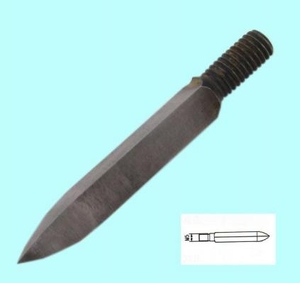 Лезвие трехгранное D25 Р6М5 хвостовик М5 "CNIC" (cnic37196)