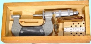 Микрометр Резьбовой со вставками  МВМ- 25, 0-25 мм  (КРИН) г.в.1985-1999 (cnic9843)