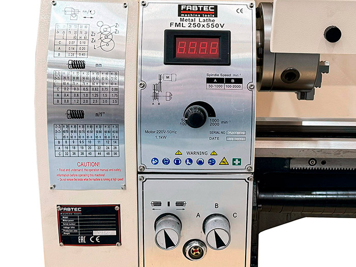 Токарный станок FML 250х550 V с плавной регулировкой скорости — фото 2
